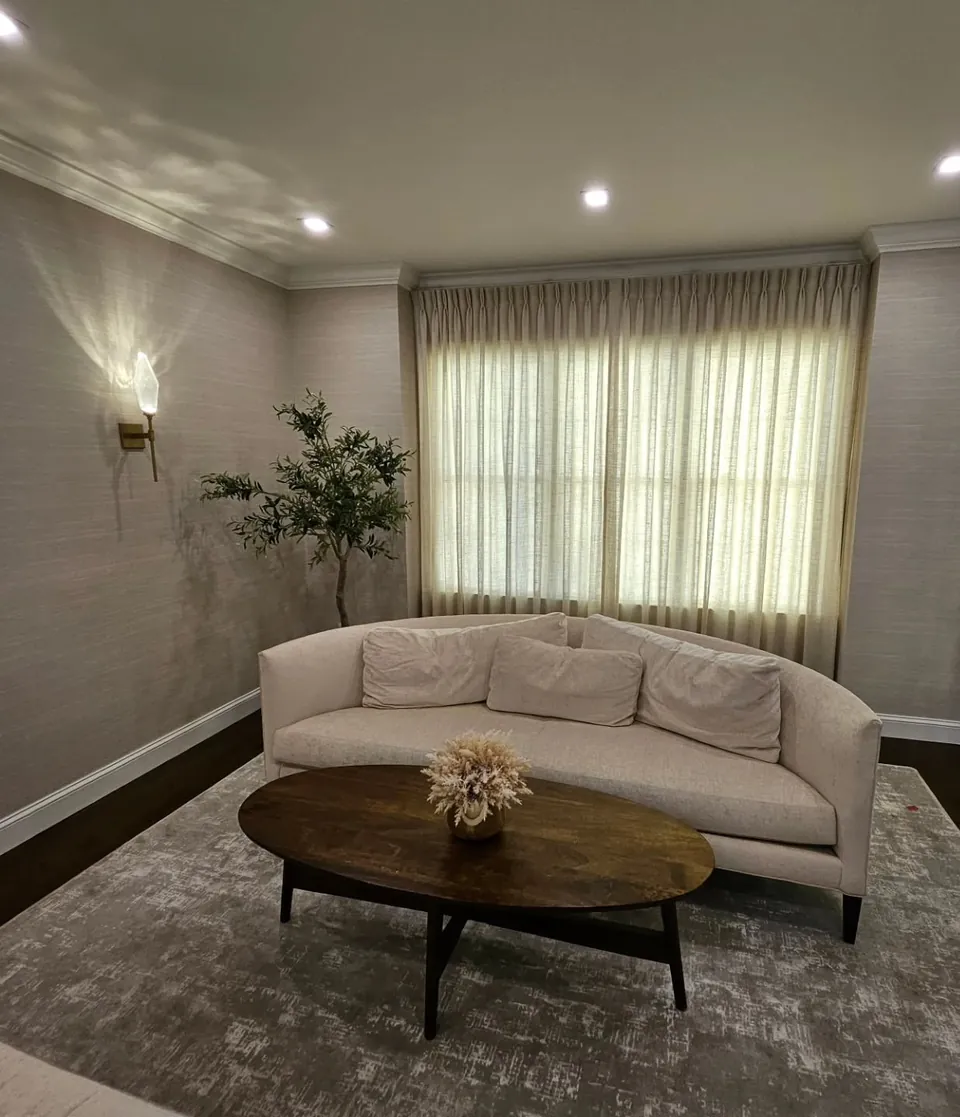 Sheer ripplefold drapery by Elegant Window Fashion